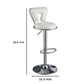 Adjustable Barstool with Round Seat and Stalk Support Set of 2 White By Casagear Home BM266468