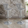 Nova Adjustable Barstool Set | Round Seat | Stalk Base | Gray
