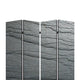 4 Panel Canvas and Metal Frame Room Divider Slate Gray BM26646