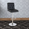 Luxe Barstool Set | Rolled Back | Button Tufted | Black
