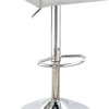 Adjustable Barstool with Rolled Button Tufted Back Set of 2 White By Casagear Home BM266471