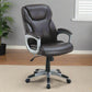 Office Chair with Adjustable Height and Casters Brown and Silver By Casagear Home BM266484