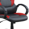 Office Chair with Curved Cut Out Padded Back Black and Red BM266486