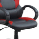 Office Chair with Curved Cut Out Padded Back Black and Red BM266486