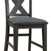 Cora Chair Set | High X-Back | Nailhead Trim | Brown BM266488
