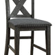 Cora Chair Set | High X-Back | Nailhead Trim | Brown BM266488