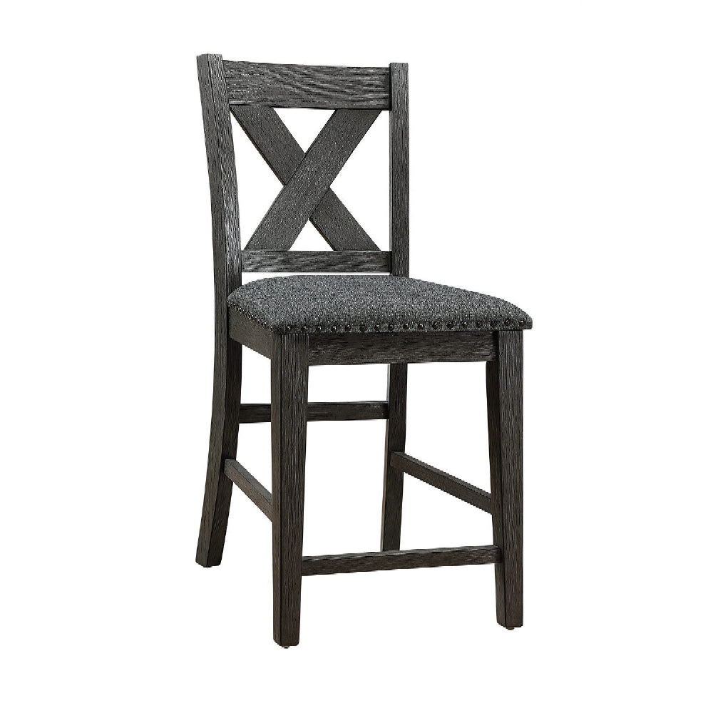 Cora Chair Set | High X-Back | Nailhead Trim | Brown BM266488
