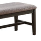 Dining Bench with Fabric Upholstery and Cushioned Seat, Brown By Casagear Home