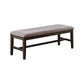 Dining Bench with Fabric Upholstery and Cushioned Seat, Brown By Casagear Home