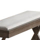 Dining Bench with Padded Seat and Double Pedestal Base Beige BM266494