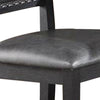 Counter Height Chair with Leatherette Seat and Panel Back Set of 2 Gray By Casagear Home BM266500