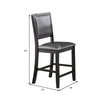 Counter Height Chair with Leatherette Seat and Panel Back Set of 2 Gray By Casagear Home BM266500