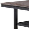 Dining Table with Rectangular Wooden Top and Open Shelf Dark Brown BM266501