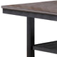 Dining Table with Rectangular Wooden Top and Open Shelf Dark Brown BM266501