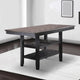 Nova Counter Height Table | 2 Open Shelves | Dark Brown