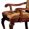 Arm Chair with Fabric Seat and Crown Top Set of 2 Brown By Casagear Home BM266509