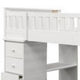 Twin Loft bed with 8 Drawers and 1 Desk White BM266513