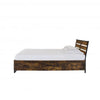 Eastern King Bed with 6 Drawers and Metal Slats Brown and Black BM266520