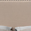 Queen Size Bed with Fabric Upholstery and Nailhead Accent Beige BM266521