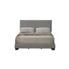 Queen Size Bed with Fabric Upholstery and Nailhead Accent Gray By Casagear Home BM266522