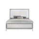 Eastern King Bed with LED Headboard and Shimmering Trim White BM266526