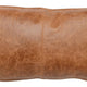 Luxe Throw Pillow | Rectangular | Faux Leather | Small | Brown