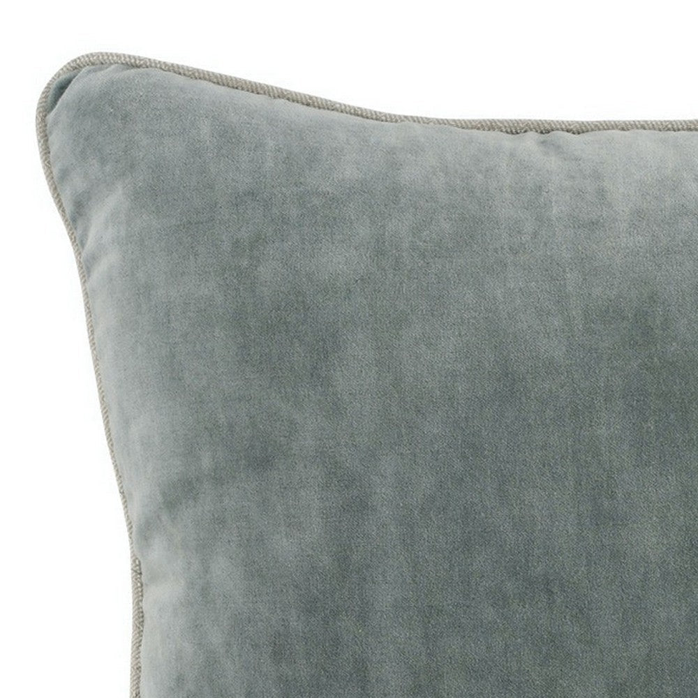 Square Throw Pillow with Cotton Cover Sage Green By Casagear Home BM266531