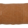 Luxe Throw Pillow | Rectangular | Faux Leather | Large | Brown