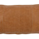 Luxe Throw Pillow | Rectangular | Faux Leather | Large | Brown