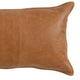 Rectangular Leatherette Throw Pillow with Stitched Details Large Brown By Casagear Home BM266533