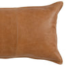 Luxe Throw Pillow | Rectangular | Faux Leather | Large | Brown