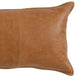 Luxe Throw Pillow | Rectangular | Faux Leather | Large | Brown