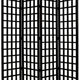 Wooden 4 Panel Foldable Window Pane Screen with Grid Design Black BM26664