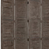Wooden 4 Panel Foldable Floor Screen with Textured Panels Gray BM26669