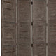 Wooden 4 Panel Foldable Floor Screen with Textured Panels Gray BM26669