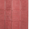 Wooden 4 Panel Foldable Floor Screen with Textured Panels Red BM26670