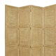 Wooden 4 Panel Foldable Floor Screen with Textured Panels Yellow BM26672