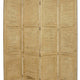Wooden 4 Panel Foldable Floor Screen with Textured Panels Yellow BM26672