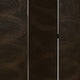 Foldable 3 Panel Canvas Room Divider with Swirl Details Dark Brown BM26687