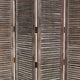 4 Panel Room Divider with Shutter Design Weathered Brown BM26692
