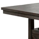 Wooden Counter Height Table with Cabinet and Butterfly Leaf Gray BM268883