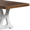 Dining Table with Trestle Base and Extension Leaf Black and Brown BM268884