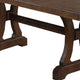 Dining Table with Trestle Base and Extension Leaf Brown By Casagear Home BM268885