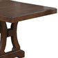 Dining Table with Trestle Base and Extension Leaf Brown By Casagear Home BM268885