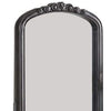 3 Piece Vanity Set with Carved Mirror and Turned Legs Gray By Casagear Home BM268886