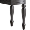 3 Piece Vanity Set with Carved Mirror and Turned Legs Gray By Casagear Home BM268886