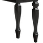 3 Piece Vanity Set with Carved Mirror and Turned Legs Black By Casagear Home BM268888