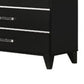 Dresser with 6 Drawers and Metal Trim Black By Casagear Home BM268899