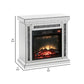 LED Electric Fireplace with Faux Diamond Inlays Silver By Casagear Home BM268907