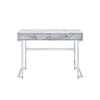 Writing Desk with 2 Drawers and Faux Marble Top Gray BM268910